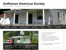 Tablet Screenshot of goffstownhistoricalsociety.org